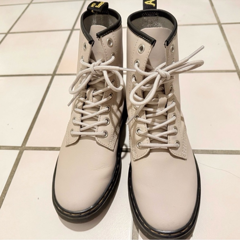 Dr. Martens Cream Combat Boots